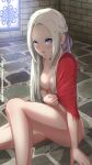  1girl 1girl angry artist_name big_breasts covered_nipples edelgard_von_hresvelg embarrassed female_focus female_only fire_emblem fire_emblem:_three_houses glare glaring humiliation long_hair nintendo nude obakeart purple_eyes signature sitting solo_female solo_focus tagme thighs video_game_character video_game_franchise violet_eyes white_hair 