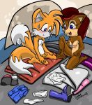 archie_comics furry miles_&quot;tails&quot;_prower multiple_tails sally_acorn sambot shoes_removed sonic_(series) sonic_team tail 