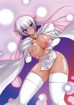  aq_interactive arcana_heart arcana_heart_2 atlus big_breasts blush breasts c.r. cameltoe dark_skin examu large_breasts nipples parace_l&#039;sia pointy_ears smile thighhighs 