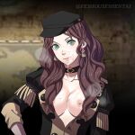  1girl 1girl big_breasts breasts breasts_outside brown_hair choker cum cum_on_body cum_on_breasts dorothea_arnault earrings fe3houseshentai female_focus female_only fire_emblem fire_emblem:_three_houses garreg_mach_monastery_uniform long_hair looking_at_viewer nipples open_clothes partially_clothed smile solo_female solo_focus source_request tagme video_game_character video_game_franchise 