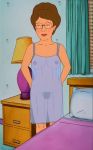  bed blush breasts king_of_the_hill lamp mole_(artist) nightgown peggy_hill pussy see_through smile 