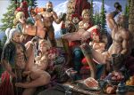 4girls 6boys anal anal_insertion anal_penetration anal_sex bald blonde blonde_hair breasts celebration dandelion_(the_witcher) double_anal double_penetration drink drinking food food_play geralt_of_rivia group_sex insertion iorveth letho_of_gulet penetration reverse_cowgirl_position roche saesenthessis sex standing standing_on_one_leg the_witcher triss_merigold vernon_roche ves wet white_hair zoltan_chivay