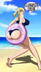 big_breasts blonde_hair breasts fairy_tail grimphantom hair halloween huge_ass lucy_heartfilia one-piece_swimsuit ponytail swimsuit