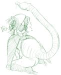  cell dragon_ball_z genderswap monochrome rule_63 tail_vore vore white_background 