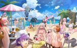 1girl 6+boys 6+girls alternative_age artoria_pendragon ass bangs bare_shoulders beach bikini breasts clothing embarrassed fate/apocrypha fate/extra fate/extra_ccc fate/grand_order fate/prototype fate/prototype:_fragments_of_blue_and_silver fate/stay_night fate/zero fate_(series) high_resolution huge_breasts jeanne_d&#039;arc_(alter) large_filesize male mashu_kyrielite multiple_boys multiple_girls nero_claudius_(fate) nude nude_beach nude_filter nursery_rhyme okita_souji_(fate) sky small_breasts sports swimsuit tamamo_no_mae_(fate) third-party_edit tohsaka_rin tree water_slide white_hair yellow_eyes
