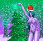  christmas elf night_elf oni_(artist) purple_skin snow world_of_warcraft 