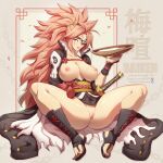  1:1_aspect_ratio baiken bottomless breasts eyepatch guilty_gear_xrd high_resolution jammeryx large_filesize looking_at_viewer pink_eyes pink_hair pussy topless very_high_resolution 