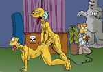  ahegao all_fours breasts doggy_position frown hands_on_ass marge_simpson montgomery_burns nude penis the_ar the_ar_?? the_simpsons tongue tongue_out voyeur watching waylon_smithers yellow_skin 