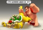  bowser erection foreskin gay koopa penis spread_legs super_mario_bros. wreck-it_ralph wreck-it_ralph_(character) 