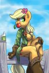 1girl anthro applejack_(mlp) atryl boots breasts friendship_is_magic my_little_pony