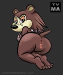  animal_crossing anthro anus ass butt female nude porcupine presenting presenting_hindquarters pussy rodent sable solo tvma tvma_(artist) video_games 