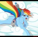 blue_body blue_fur comic cutie_mark equid equine friendship_is_magic hasbro horse looking_at_viewer my_little_pony pegasus pony pussy rainbow_dash rainbow_dash_(mlp) rainbow_mane rainbow_tail red_eyes spreading tiarawhy vaginal wings