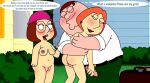 blushing breasts dialogue erection family_guy lois_griffin meg_griffin nude_female nude_male peter_griffin puffy_pussy red_anus uso_(artist)