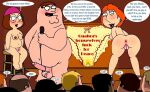 blushing breasts dialogue erection family_guy lois_griffin meg_griffin nude_female nude_male peter_griffin presenting puffy_pussy red_anus uso_(artist) 