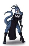  anthro big_breasts boots breasts bridal_gauntlets cane claws cloth clothing dinosaur dress eyewear female gloves lordstevie lordstevie_(artist) ophelia_mcarthur plain_background raptor reptile scalie solo standing sunglasses tail white_background wide_hips 