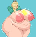 1girl areola arms_behind_head arms_up bbw between_breasts bimbo breasts erect_nipples fat_woman female_only fladdykin huge_breasts luma mario_(series) milf motion_lines nintendo nipples obese overweight overweight_female rosalina sexy sexy_body sexy_breasts stuck_in_body super_mario_bros. thick_thighs wedge wide_hips 