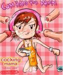  1girl breasts cooking_mama mama_(cooking_mama) nipples parody penis shadman 