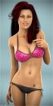  bikini breasts red_hair sydgrl3d tattoo 