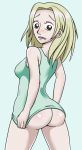  1girl ass blonde_hair breasts kaya_(one_piece) looking_back no_panties one_piece short_hair solo 