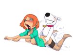 anal brian_griffin doggy_position family_guy lois_griffin orgasm stockings surprised wolfy-nail