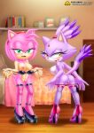  amy_rose anthro anus ass bbmbbf blaze_the_cat breasts cat dat_ass furry hedgehog mobius_unleashed nipples palcomix pussy sega sonic_(series) tagme undressing 