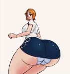 1girl ass big_ass big_breasts breasts bubble_ass bubble_butt dat_ass huge_ass malitagonna nami nami_(one_piece) nimebooty one_piece orange_eyes orange_hair straw_hat_pirates thick_ass thick_thighs