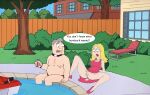  after_sex american_dad cum cum_in_pussy father_donovan francine_smith orgasm outside pool poolside spread_legs 