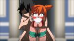  1boy 1boy1girl 1girl anal anal_sex bestofnesia big_breasts black_hair blush bondage breasts closed_eyes cloth_gag crying crying_with_eyes_open from_behind from_behind_position gag gif green_eyes male misty mouth_gag nintendo nipples orange_hair panties pants pants_down pokemon pokemon_rgby rape sex shorts shorts_down shorts_pull story_at_source straight suspenders sweat sweatdrop tears wide_eyed 