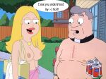  american_dad beer big_breasts breasts father_donovan francine_smith 