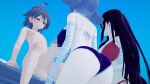 1boy 2_girls ass blur_censor danganronpa danganronpa_(series) kimura_seiko makoto_naegi naegi_makoto nude nude_female nude_male penis tsumiki_mikan