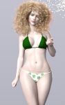  1girl 3d bikini green_bra original_character prettyshaboldy standing 