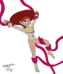 bare_legs cowgirl_hat disney doll feet green_eyes jessie_(toy_story) light-skinned_female pixar red_hair red_tentacles tears tentacle tentacle_sex toes toy_story_2 tullymonst3r