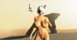 1girl 1girl 1girl 2b archway areola ashley_williams belly belly_button blindfold brown_body brown_nipples brown_skin buildings cosplay crossover cybercole360 desert erect_nipples female_focus female_human female_only female_solo games headband headwear huge_breasts human human_only legs legs_apart lips lipstick mass_effect mass_effect_2 mass_effect_3 mountains mouth navel nier nier:_automata nier_(series) nude nude nude_female outdoor_nudity outside outside pink_lips pod_(nier) pose posing posing_nude posing_with_weapon pussy pussy_lips ruin sand shadow shaved shaved_pubic_hair shaved_pussy shaved_vagina short_hair silver_hair sky solo_female solo_focus stairs standing standing_up stomach sunset sword thick_thighs thighs video_games weapon weapon_behind_back weapon_on_back white_hair xps yorha_2b_(cosplay) yorha_no._2_type_b