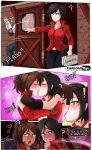  2_girls ada_wong claire_redfield french_kiss kissing resident_evil saliva tongue tongue_out yuri 