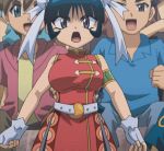  animated animated_gif bare_shoulders beyblade beyblade_metal_fusion big_breasts bouncing_breasts breasts china_dress chinese_clothes double_bun fingerless_gloves footwear gif gloves high_res huge_breasts loose_socks lowres makino_tomoyasu mei_mei mei_mei_(beyblade) metal_fight_beyblade open_mouth purple_eyes sitting socks sweat 
