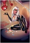 black_cat black_cat_(marvel) cleavage domino_mask elias_chatzoudis felicia_hardy jewelry marvel marvel_comics not_porn spider-man spider-man_(series)