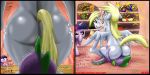  2012 amber_eyes ass blonde_hair blush color comic cutie_mark death_by_snoo_snoo derpy_hooves derpy_hooves_(mlp) dialogue dragon english_text equine female feral friendship_is_magic furry grey_fur group hair horn horse large_ass male monkeyxflash multicolored_hair my_little_pony pegasus pony purple_eyes purple_fur sitting spike_(mlp) sweat tail text twilight_sparkle_(mlp) two_tone_hair unicorn wing_boner wings 