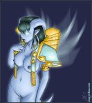 big_breasts blue_skin draenei looking_at_viewer navel noxychu pussy thigh_gap world_of_warcraft