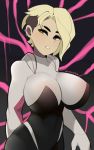  1girl ass breasts female female_only ghost_spider gwen_stacy huge_breasts marvel marvel_comics postblue98 solo spider-gwen spider-man:_into_the_spider-verse spider-man_(series) 