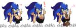  ! anthro areola big_breasts blue_hair breasts cleavage crossgender cuisine drooling english_text erect_nipples erection fellatio female green_eyes hair heart hedgehog male nipples oral oral_sex paizuri penis rule_63 saliva sega sex smile sonic_team sonic_the_hedgehog testicles text 