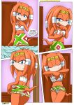 alluring anthro bbmbbf breast_fondling breasts comic echidna female fondling furry licking mobius_unleashed palcomix panties saturday_night_fun_3.5 sega sonic sonic_(series) sonic_the_hedgehog_(series) tikal_the_echidna tongue underwear undressing