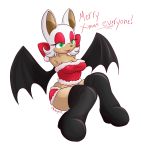  bat boots breasts christmas female holiday holidays melangetic pose rouge_the_bat sega skimpy 