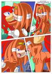  anus bbmbbf breasts butt cheating comic echidna female french_kiss from_behind kissing knuckles_the_echidna male mobius_unleashed nude palcomix penis pussy sega sex sonic_(series) sonic_the_hedgehog_(series) text tikal_the_echidna vaginal 