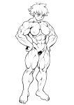 abs breasts capcom makoto monochrome muscle muscles muscular muscular_female nipples nude pokkuti pubic_hair pussy street_fighter street_fighter_iii street_fighter_iii:_3rd_strike