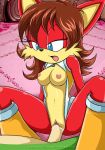  anthro archie_comics bbmbbf black_nose blue_eyes bodysuit brown_hair comic fiona_fox furry green_fur medium_breasts mobius_unleashed palcomix pussy_juice red_fur scourge_the_hedgehog sega sex sonic_(series) sonic_team sonic_the_hedgehog_(series) unzipped vaginal vaginal_sex 