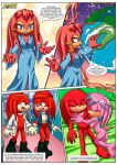  1girl anthro ass aurora_the_echidna balls bbmbbf blush breasts comic echidna julie-su knuckles_the_echidna male male/female mobian_mating_season_(comic) mobius_unleashed nude palcomix penis sega sonic_the_hedgehog_(series) 