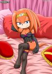  alluring anthro bbmbbf bed bow breasts comic echidna female furry hair hairband hedgehog lingerie mobius_unleashed palcomix saturday_night_fun_3.5 sega sonic sonic_(series) sonic_the_hedgehog_(series) tikal_the_echidna 