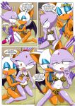  alluring anthro bbmbbf blaze_the_cat blush clothing comic dialogue female female/female female_only fondling love mobius_unleashed palcomix rouge_the_bat sega sonic_(series) sonic_the_hedgehog_(series) text the_heat_of_passion undressing yuri 