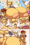  balloontit_bug big_breasts breast_expansion breasts bunnie_rabbot furry huge_breasts jaeh rouge_the_bat sally_acorn sonic_(series) 
