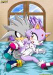  anal anal_penetration anthro bbmbbf bed blaze_the_cat blush butt cat feline female furry hedgehog hetero male mobius_unleashed nude palcomix penetration penis pussy sega sex silvaze silver_the_hedgehog sonic_(series) sonic_team sonic_the_hedgehog_(series) 